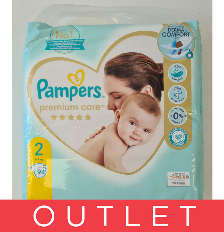 PAMPERS Premium Care Pleny jednorázové 2 (4-8 kg) 94 ks