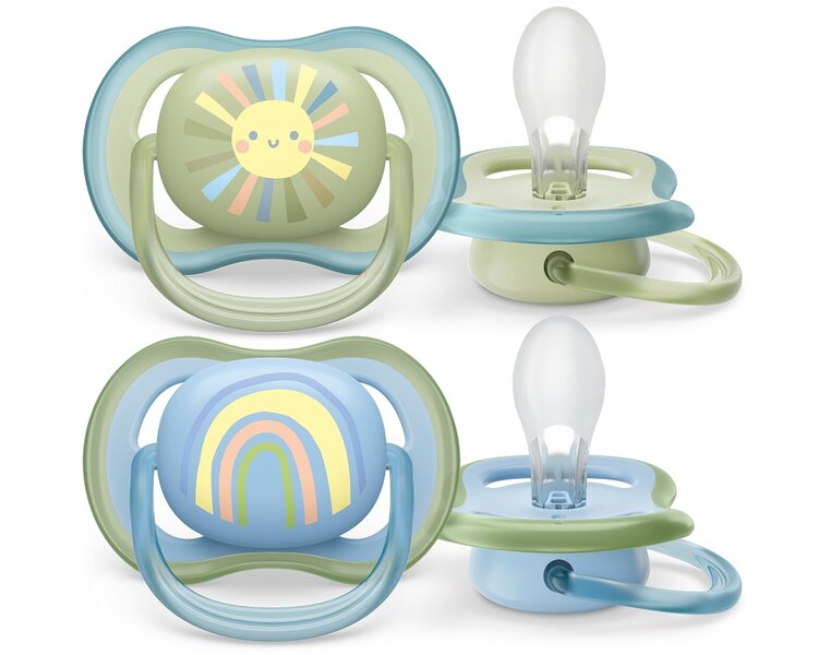 Philips AVENT Šidítko Ultra air Obrázek 0-6m chlapec (duha)