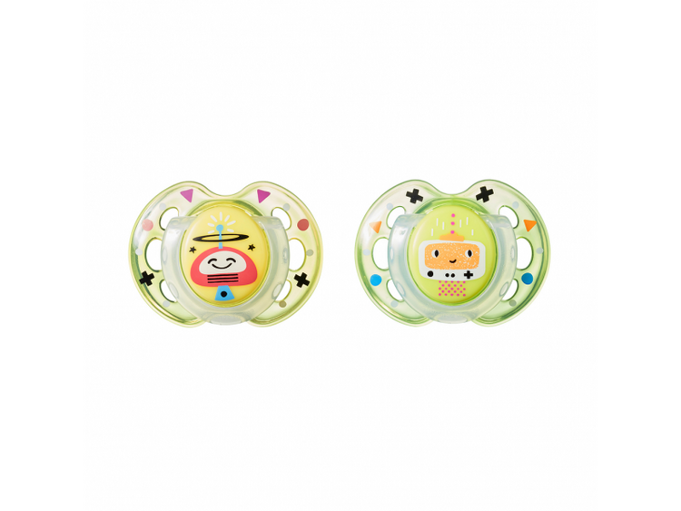 TOMMEE TIPPEE Šidítko C2N silikon Fun 2 ks 0-6m - Panda-tygr