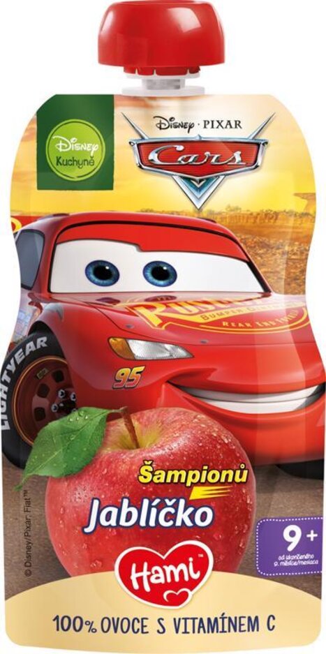 EXP: 05.12.2023 HAMI Disney Cars ovocná kapsička Šampionů Jablíčko 110 g