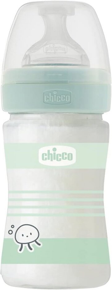 CHICCO Láhev kojenecká sklo Well-being silikon 150ml uni