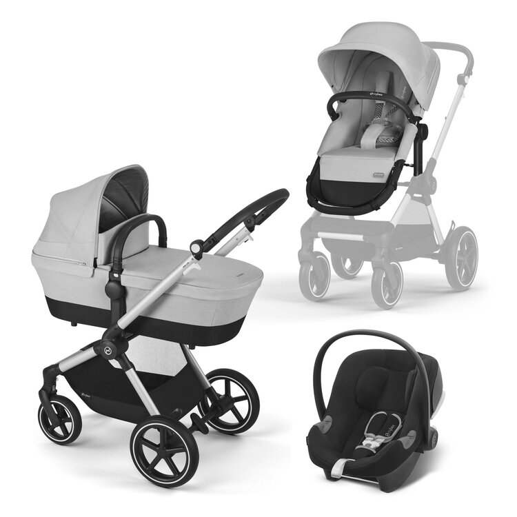 CYBEX Kočárek kombinovaný EOS Lava Grey Gold + Autosedačka Aton B2