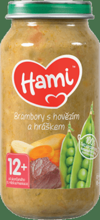 Hami Brambory s hovězím a hráškem 250 g