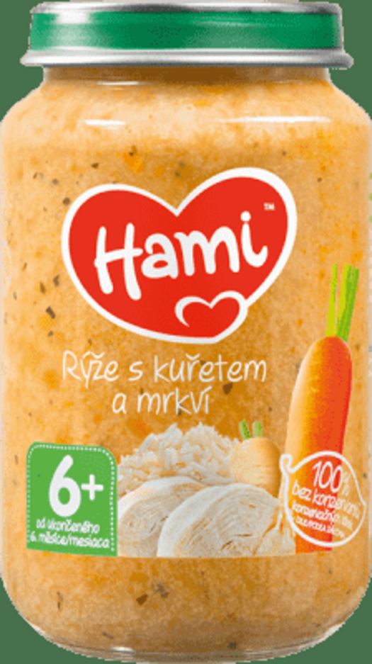 Hami Rýže s kuřetem a mrkví 6+ 200 g