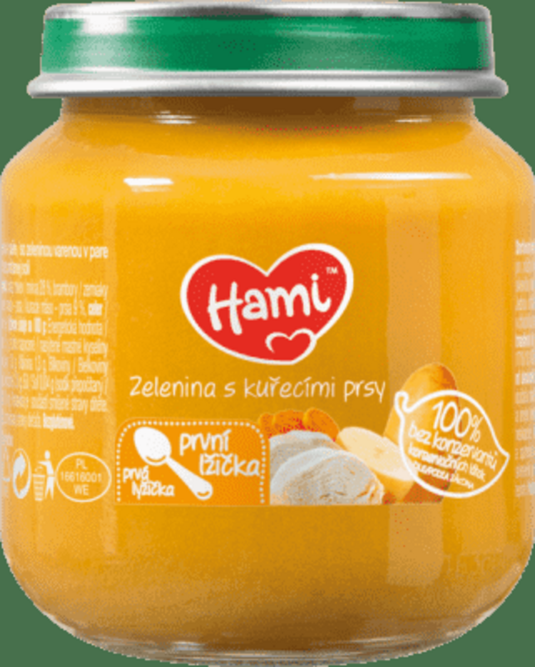 Hami Zelenina s kuřecími prsy první lžička 125 g