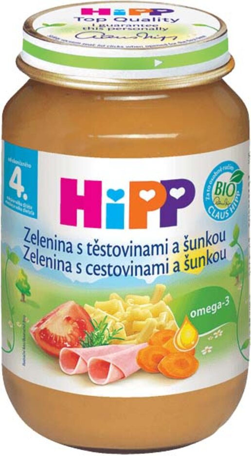 HiPP BIO Zelenina s těstovinami a šunkou od uk. 5. měsíce