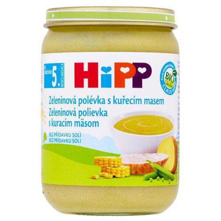 HiPP BIO zeleninová polévka s kuřecím masem (190 g)