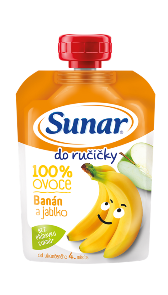 Sunar kapsička Do ručičky jablko banán 100g