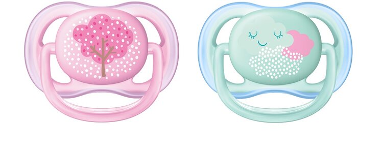 Avent Philips ultra air Deco dívka růžová/zelená 2 ks