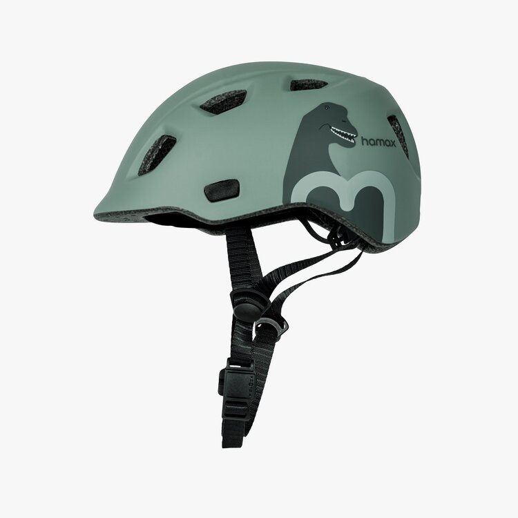 HAMAX Cyklohelma Thundercap Green Dino 47-52