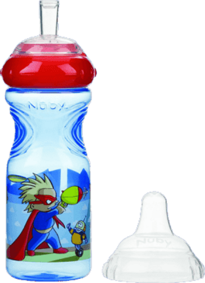 NUBY Netekoucí láhev se silikonovým pítkem 300 ml