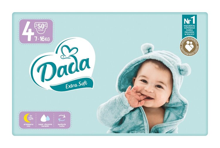 DADA Extra Soft Pleny jednorázové 4 Maxi (7-16 kg) 48 ks