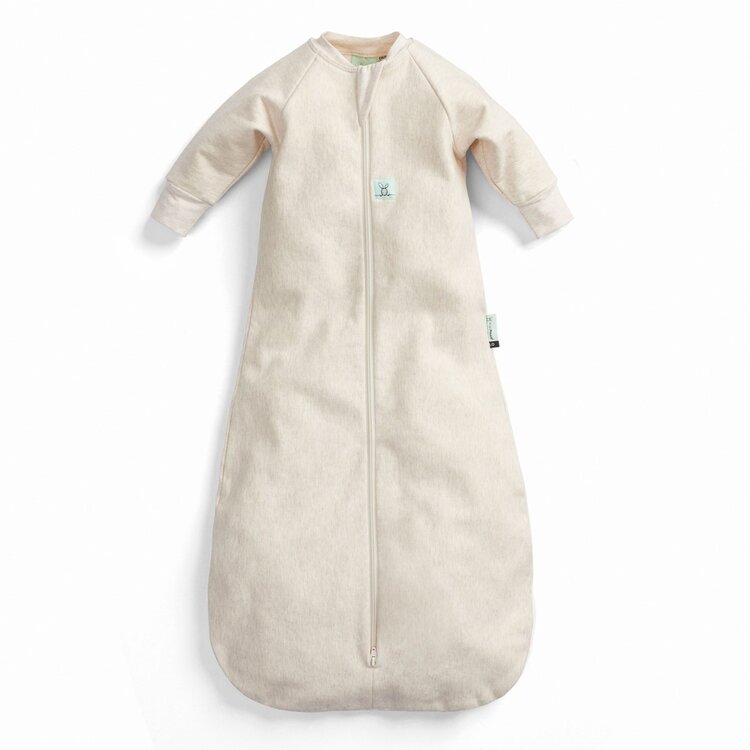 ERGOPOUCH Pytel na spaní s rukávy organická bavlna Jersey Oatmeal Marle 8-24 m