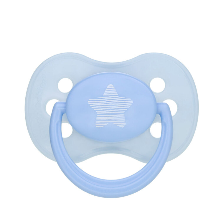 CANPOL BABIES Dudlík silikonový třešinka 18m+ Pastels – modrý