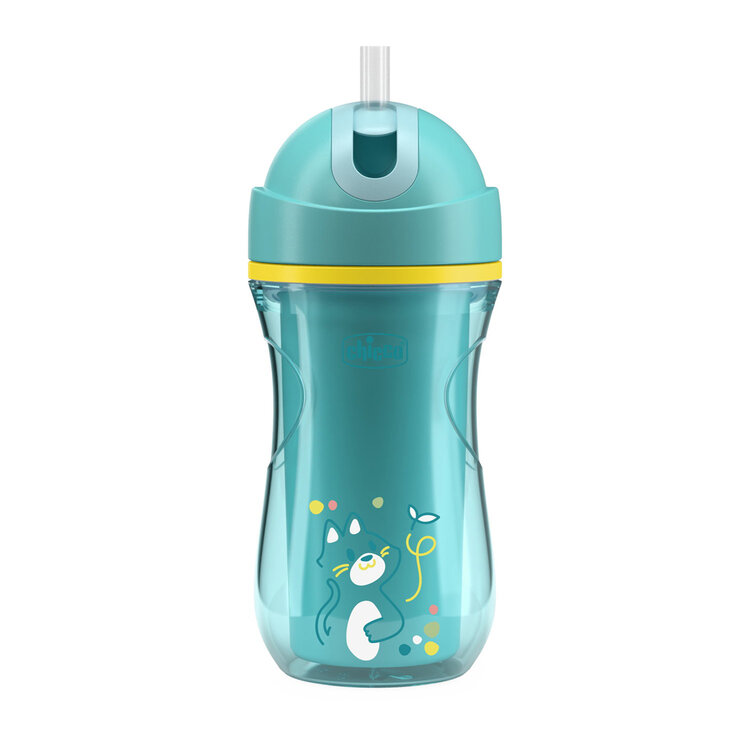 CHICCO Hrneček Sport se slámkou teal