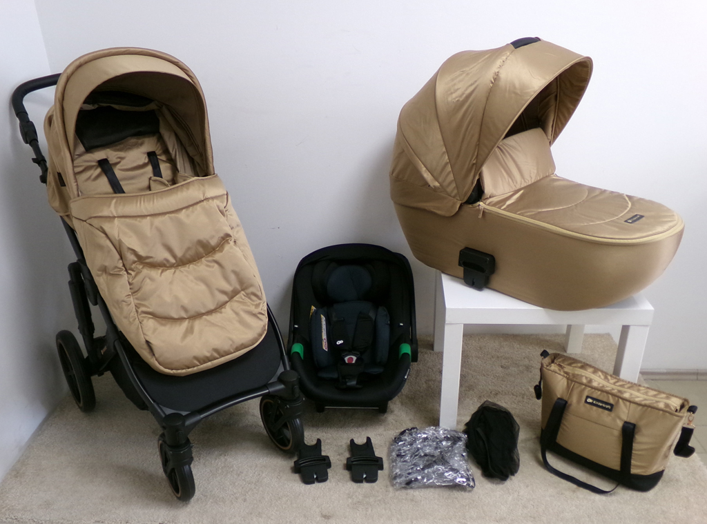 KINDERKRAFT SELECT Kočárek kombinovaný 3v1 Prime 2 Sandrose Beige
