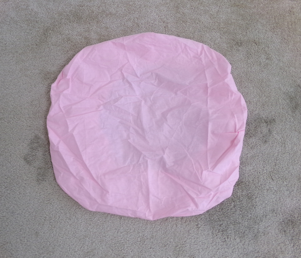 MIMIKO Prostěradlo napínací na kulatou matraci růžové 100 cm x 100 cm
