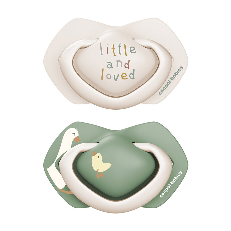 CANPOL BABIES Dudlík silikonový symetrický Light touch Goose 6-18m