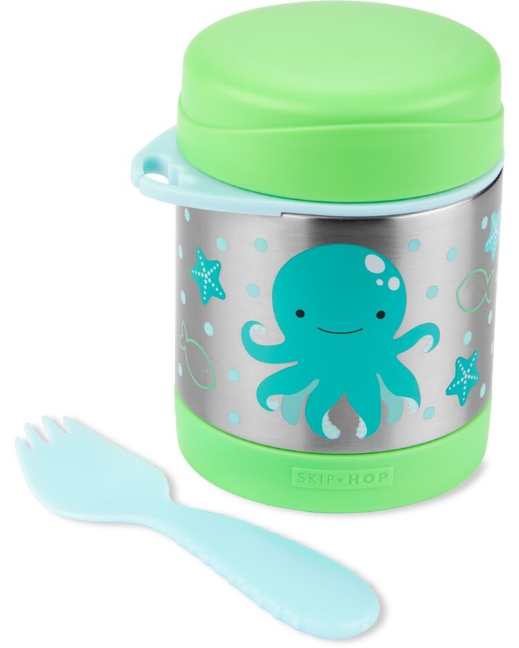 SKIP HOP Zoo Termoska na jídlo se lžičko/vidličkou Chobotnice 325 ml