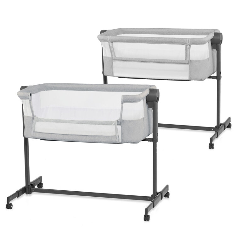 KINDERKRAFT Postýlka dětská polohovatelná Nestee Up2 Full Light Grey