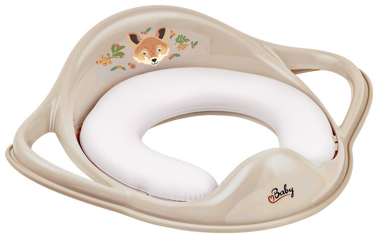 MALTEX Redukce na WC s úchyty měkká The Nature Buddies Liška - Beige