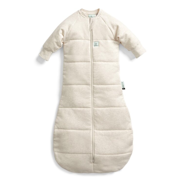 ERGOPOUCH Pytel na spaní s rukávy organická bavlna Jersey Oatmeal Marle 8-24 m
