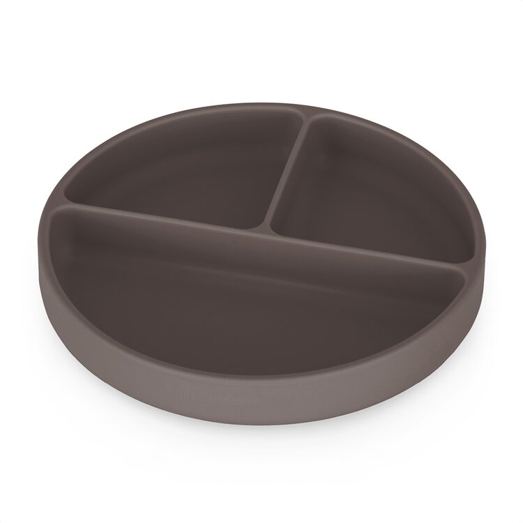 PETITE&MARS Talířek silikonový dělící kulatý Take&Match Bitter Cocoa 6m+