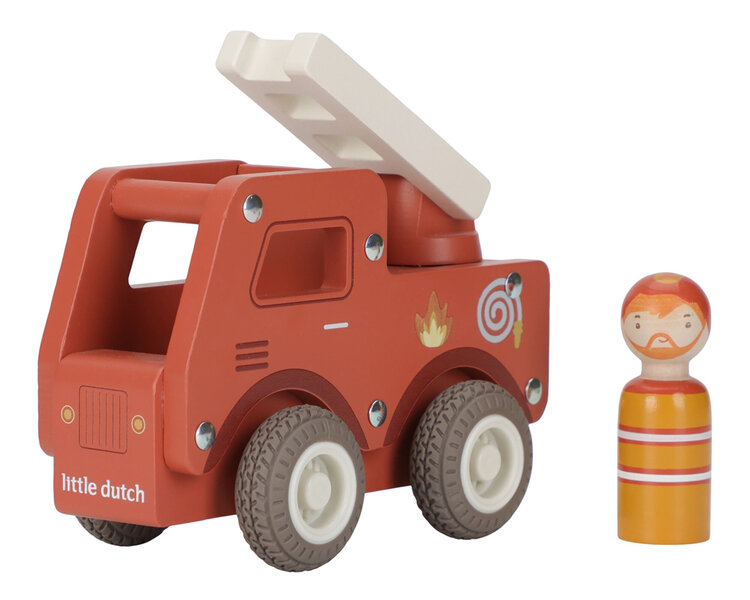 LITTLE DUTCH Auto hasičské dřevěné