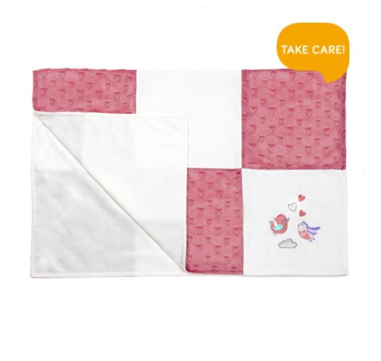 BABYONO Deka minky růžová 75x100 cm