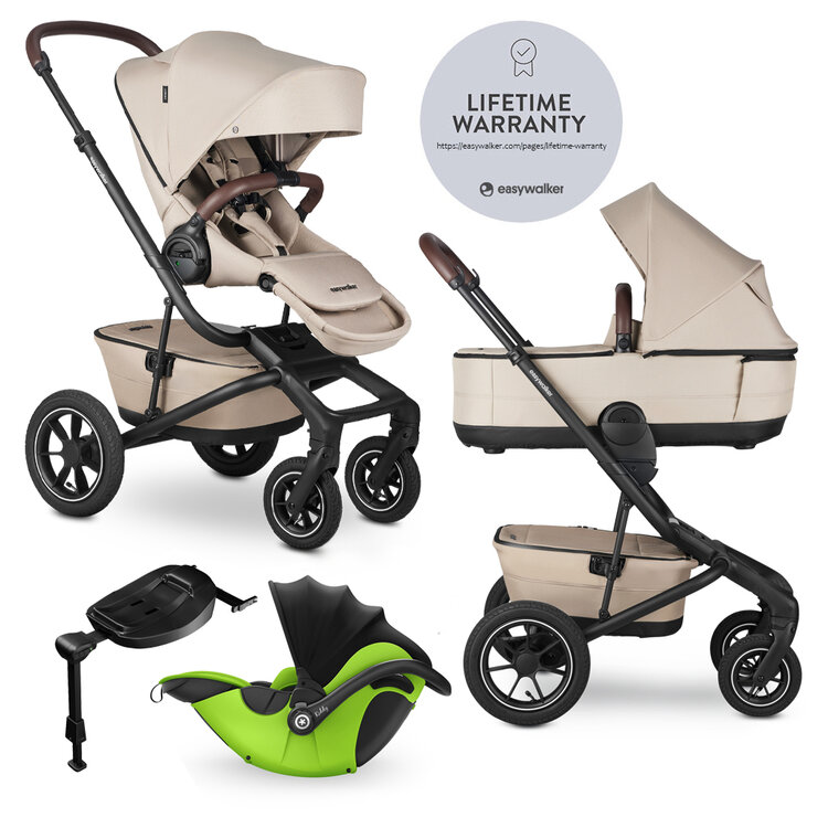 EASYWALKER Kočárek kombinovaný Jimmey Explore Pearl Taupe AIR + KIDDY Evoluna i-size 2 + Základna