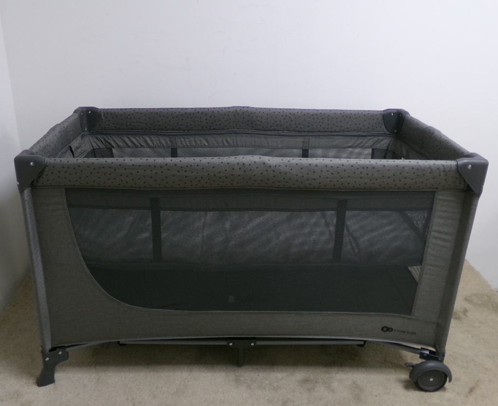 KINDERKRAFT Postýlka cestovní Joy 2 s doplňky Dark grey