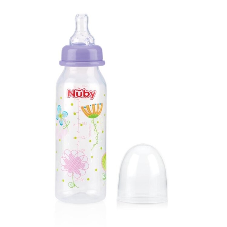 NUBY Láhev kojenecká 1-2-3 průtok 240 ml