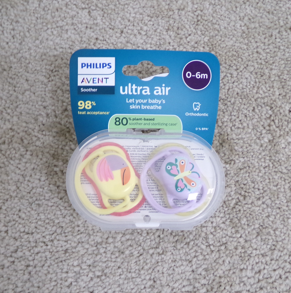 Philips AVENT Šidítko Ultra air fialová/žlutá 0-6m obrázek dívka