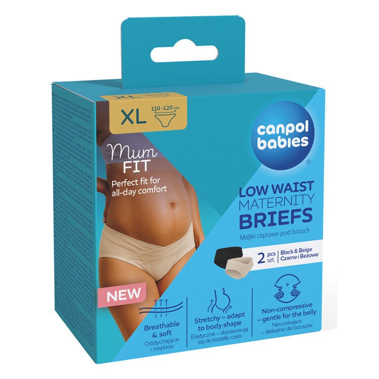 CANPOL BABIES Kalhotky těhotenské s nízkým pasem MumFIT XL 2ks