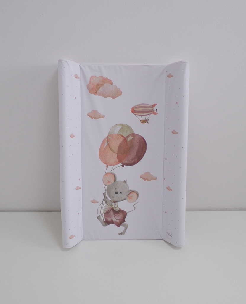 CEBA BABY Podložka přebalovací 2-hranná s pevnou deskou (50x70) Basic Mouse