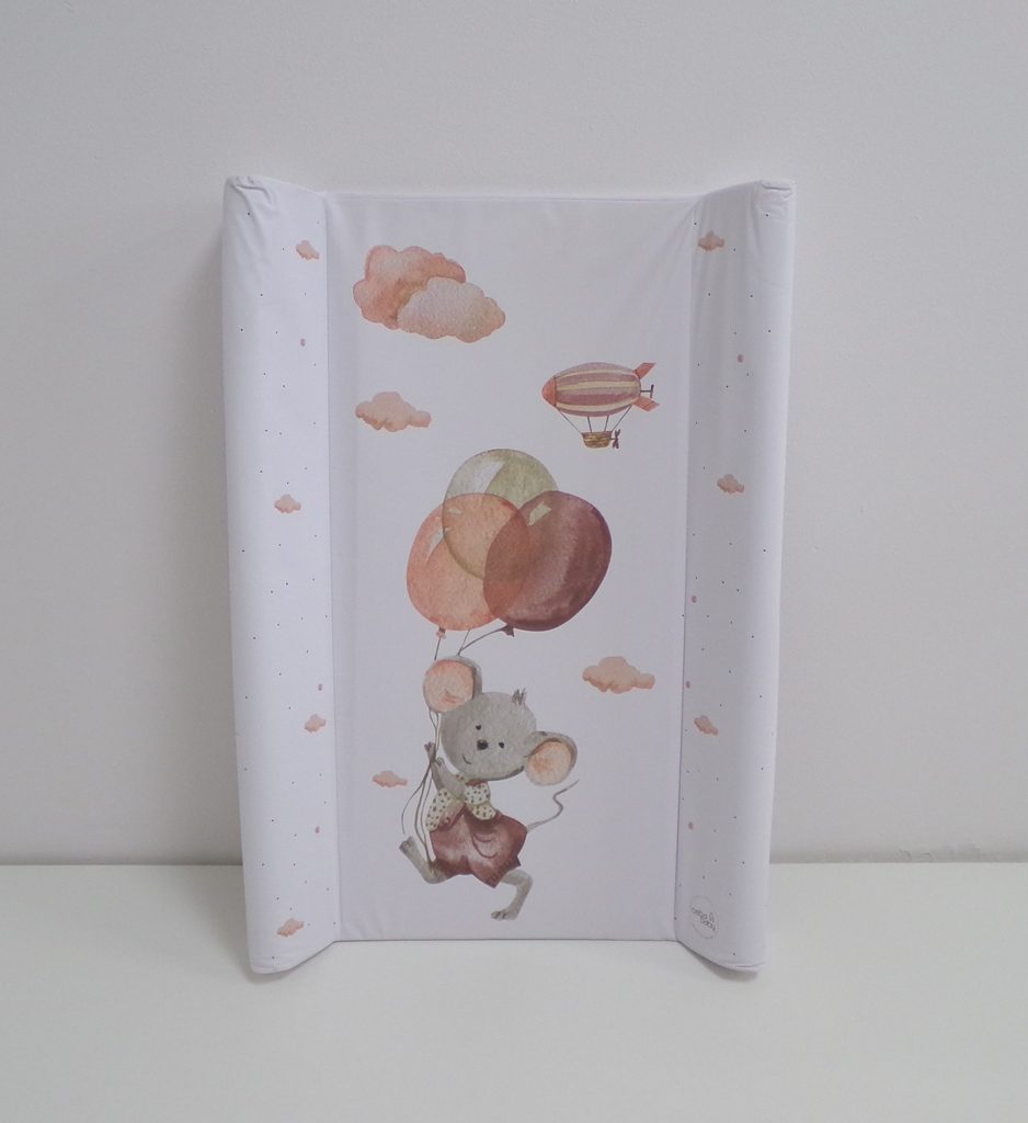 CEBA BABY Podložka přebalovací 2-hranná s pevnou deskou (50x70) Basic Mouse