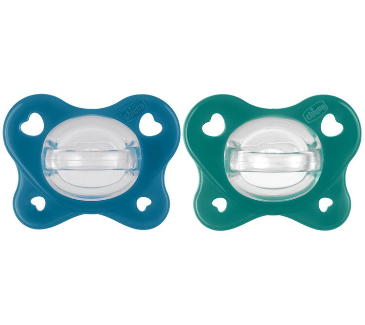 CHICCO Dudlíky PhysioForma® Dual Soft modré 16-36m