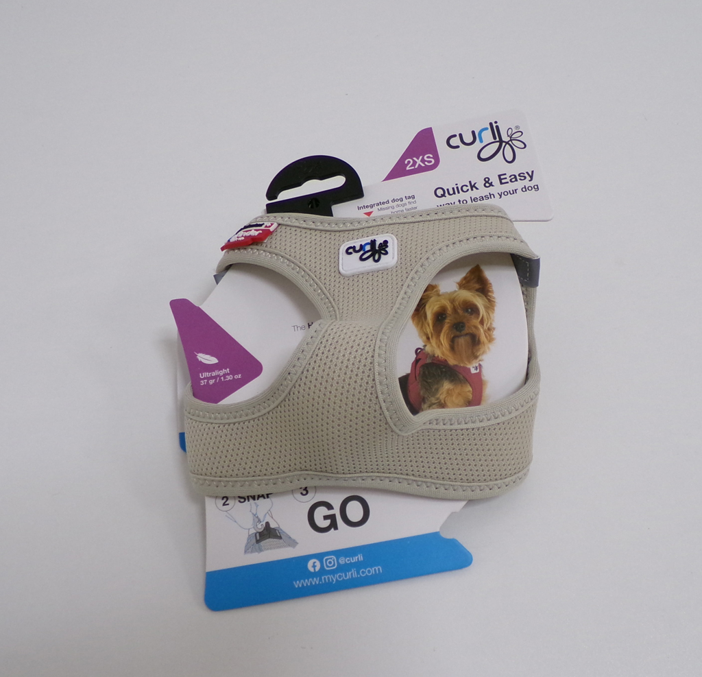 CURLI Postroj pro psy se sponou Air-Mesh Light Tan 2XS