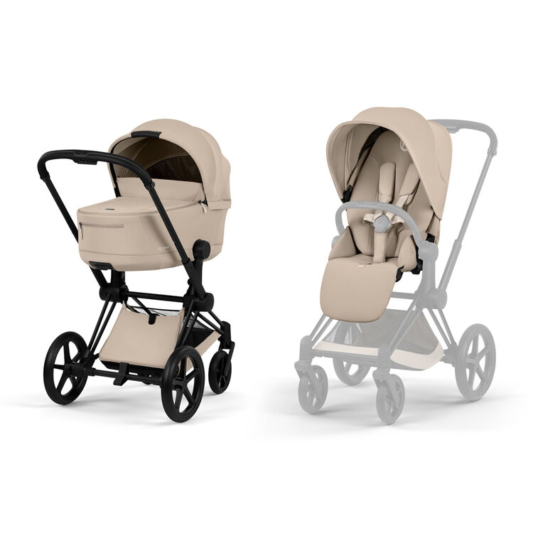 CYBEX Kombinovaný kočárek Priam 5.0 Cozy Beige (Matt Black Frame) 2026 Platinum