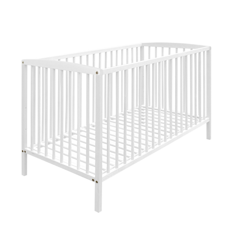 FEEDO Postýlka dřevěná White Wood 120x60 cm