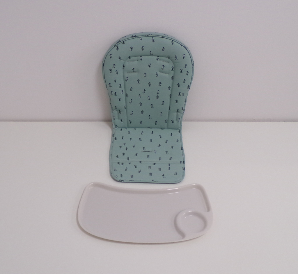 PETITE&MARS Potah sedáku a podnos k dětské židličke Gusto Green Trees