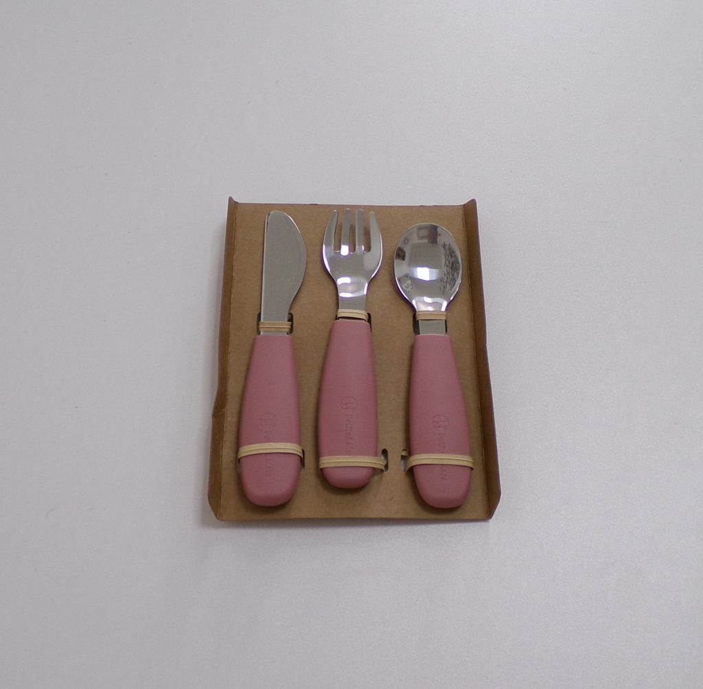 PETITE&MARS Sada příborů s nerezové oceli Take&Match Dusty Rose 12m+