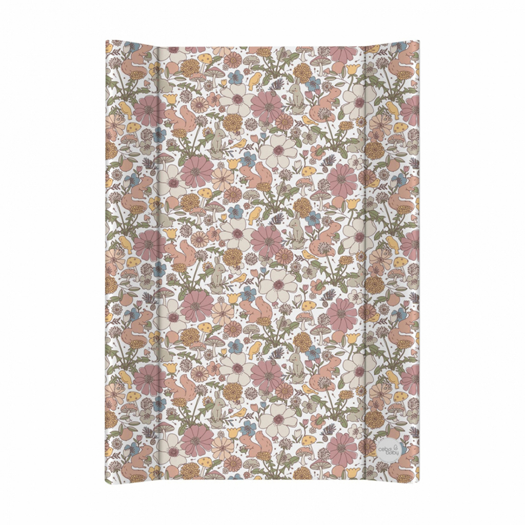 CEBA BABY Podložka přebalovací 2-hranná s pevnou deskou (50x70) Basic Garden