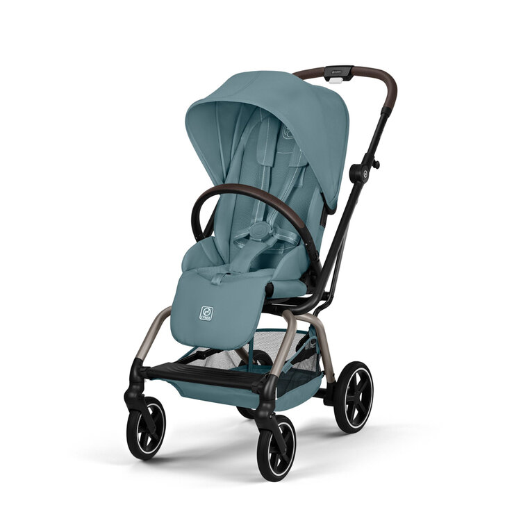 CYBEX Sportovní kočárek Eezy S Twist+ 2 Taupe - Stormy Blue Gold