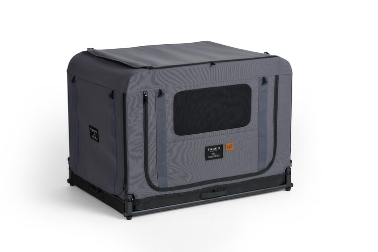 FIKAGO Skládací kennel přepravka  Queen L Grey