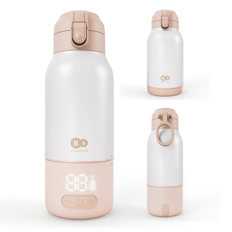 KINDERKRAFT Cestovní ohřívač mléka a termoska 2v1 Gaja Beige