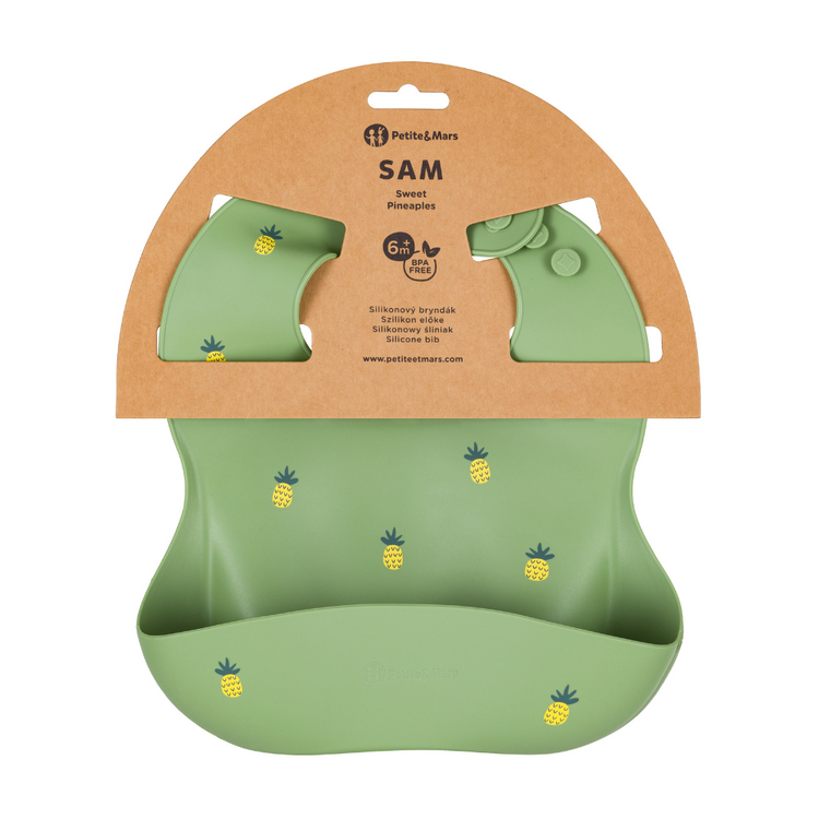 PETITE&MARS Bryndák silikonový Take&Match Sweet Pineaples 6m+