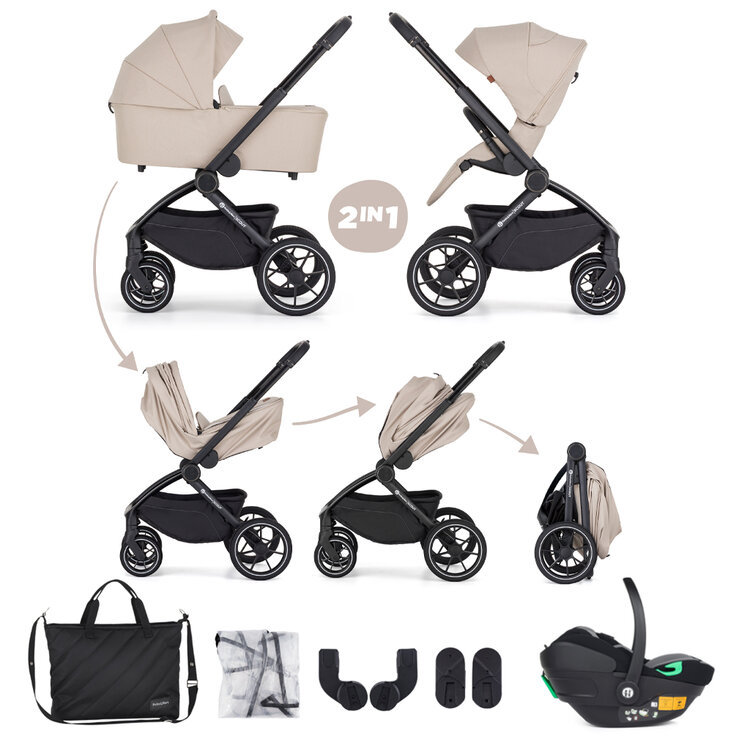 PETITE&MARS Kočárek kombinovaný SCOUT 3v1 Soft Mousse s Core Pro i-Size