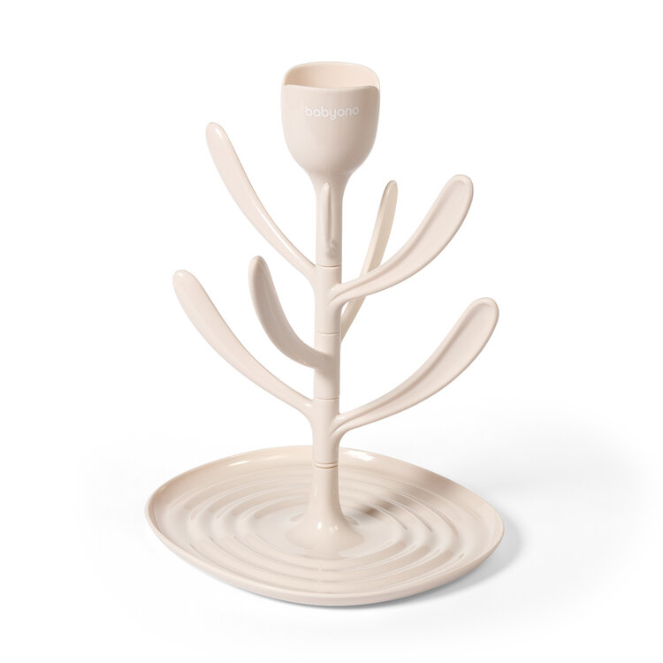 BABYONO Odkapávač univerzální na láhve a příslušenství Tulip Beige