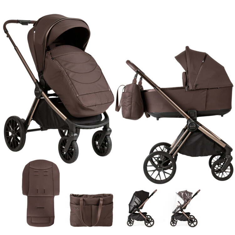 ADAMEX Kočárek kombinovaný Bianco 13 Chocolate Brown